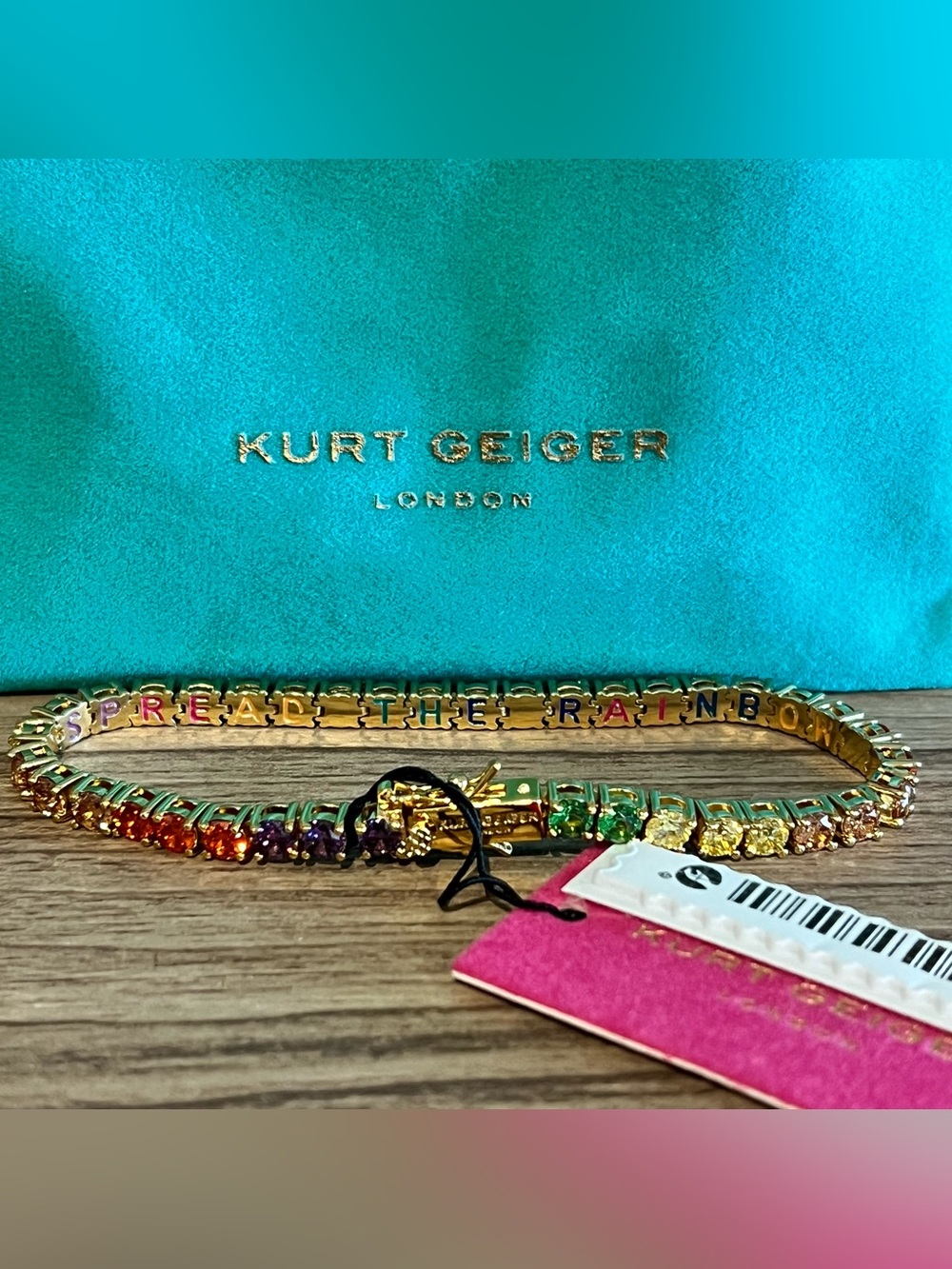 Kurt Geiger Tennis Bracelet (Rainbow) - Picture 5 of 7